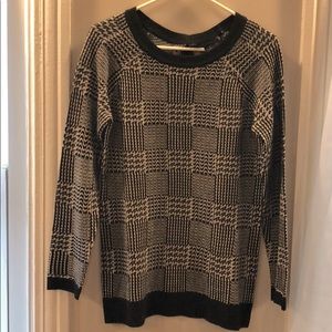 89th and Madison Black and White Sweater